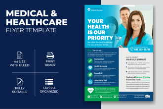 design medical brochure dental flyer and clinic flyer