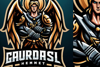 design outstanding guardian angel mascot logo  with unlimited revisions