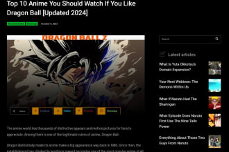 feature your anime, manga, webtoon, manhwa post on my website