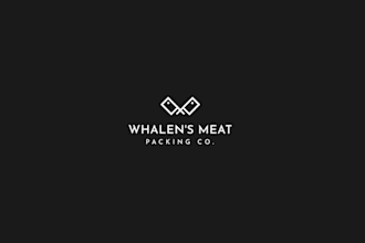 butcher meat cutting packing company logo