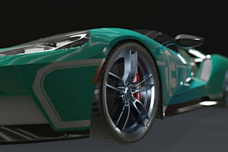 do high quality realistic render of car