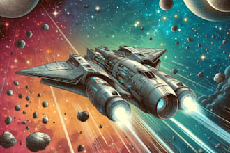 create spaceship concept art for you