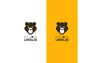 game studio bear logo design