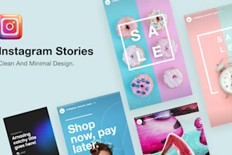 design post and story templates for instagram and facebook