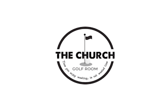 basement golf simulator logo design