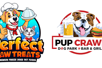 do modern animal dog pet care veterinary logo