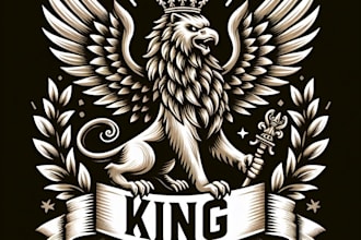 do grifin king mascot logo for your business