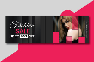 design awesome banner youtube, website, facebook, twitter or shopify store