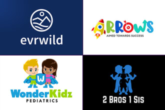 design kids shop baby store children logo with source file