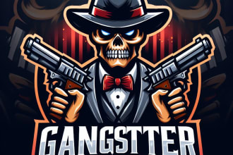 make an amazing gangster mafia mascot logo for you with express deliver