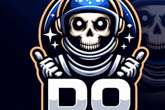 do skull mascot logo design and illustration creative