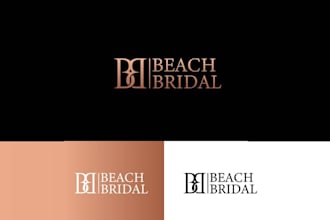 beach destination wedding travel company logo