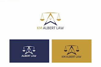 create a sophisticated and contemporary law logo for your company