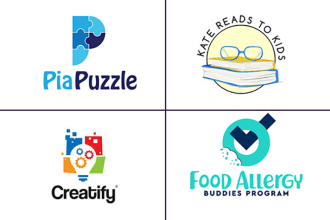design cute logo for babies and kids