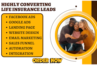 generate life insurance leads health insurance  landing page insurance website