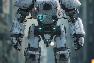 make mecha robot character concept
