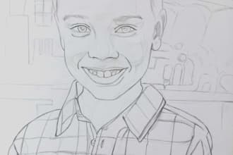 draw a professional free hand sketch