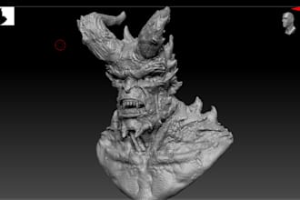 sculpt a 3d model to render
