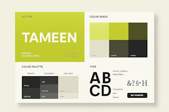 build your brand identity with logo design, style guide, and visual assets