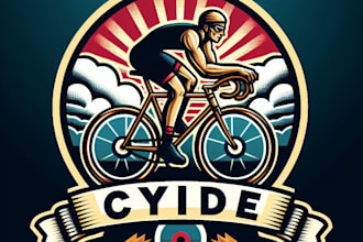 make cycling bike sport  rider mascot logo design for your business