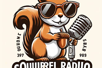 make creative squirnut  singer mascot logo design for your company