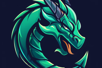 do dark fantasy sci fi rpg game logo title