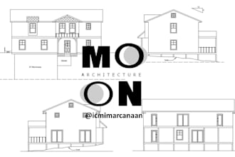 architectural drawing elevation sections