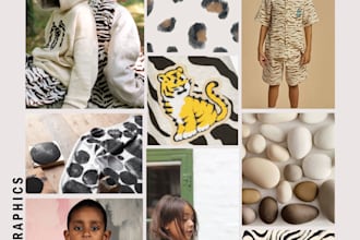 create in depth trend research for  kids print and graphics