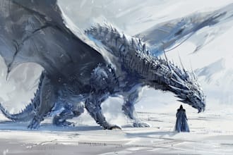 do concept art for characters, dragons and monsters