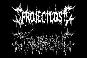 create black metal, slam, death metal logo design band