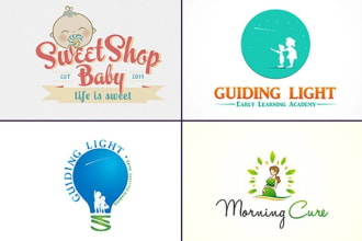 design unique different childcare and kids logo