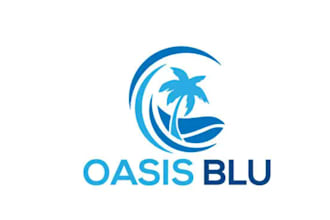 create a beach logo that is polished, cutting edge, unique