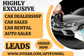 generate car dealership leads car rental car parts repair auto dealership leads