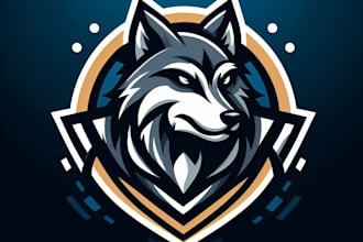 do make modern, wolves, style, mascot logo design