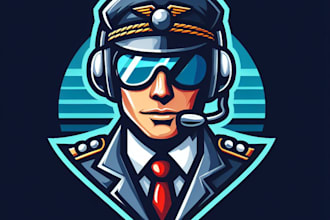 do make modern, style, pilot, similar, mascot logo design