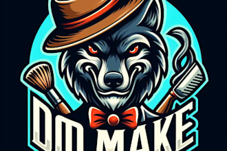 do make, style, wolf, mascot logo design