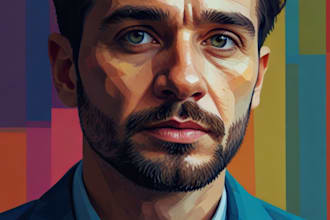 make an amazing wpap pop art portrait for you