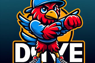 do, make, style, bog, bird, mascot, logo