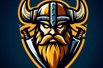 do, creative, modern, viking, head, mascot logo design