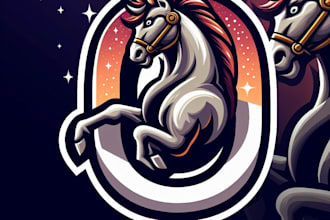 do awesome, modern, j centaur, mascot logo design