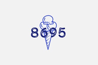 retro ice cream shop logo design