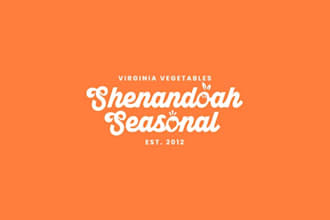 clean hip bold vegetable farm logo