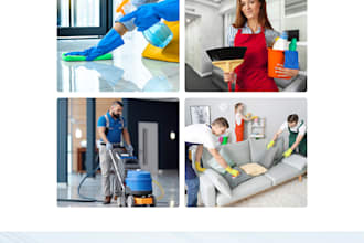 create cleaning website, house cleaning, office cleaning website