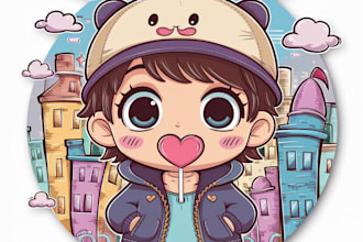 draw cute chibi anime for profile picture, gift, or avatar