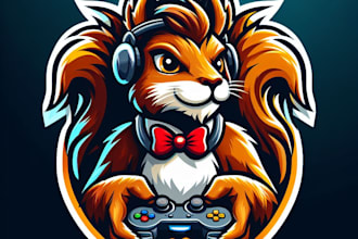 create amazing squirrel gaming mascot logo in 12 hours