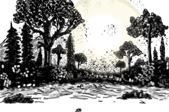 do a landscape design, toy design and flower design