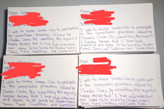 write sweepstakes envelopes for you