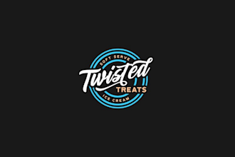 fun mobile soft serve ice cream trailer logo