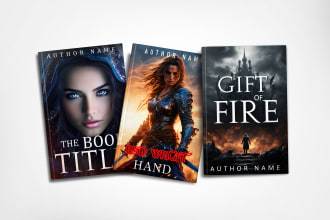 design epic fantasy ebook cover and book cover