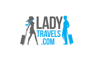 design amazing pretty cool lady travel logo